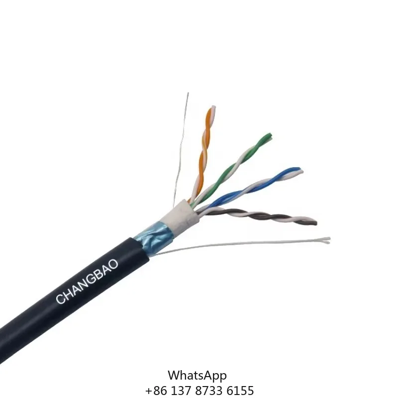 Cable Ethernet LAN Cat5/Cat5e - Cable UTP/FTP para Exteriores Subterráneo Resistente al Agua 305m con Cinta de Bloqueo de Agua