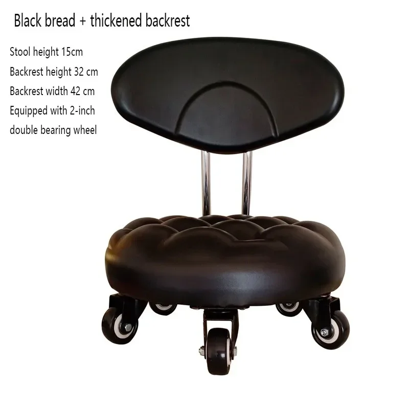 Salon Furniture Pedicure Chair Low Stool Pulley Movable Small Round Floor Cleaning Stool Pedicure Massage Stool Flower Pot Rack