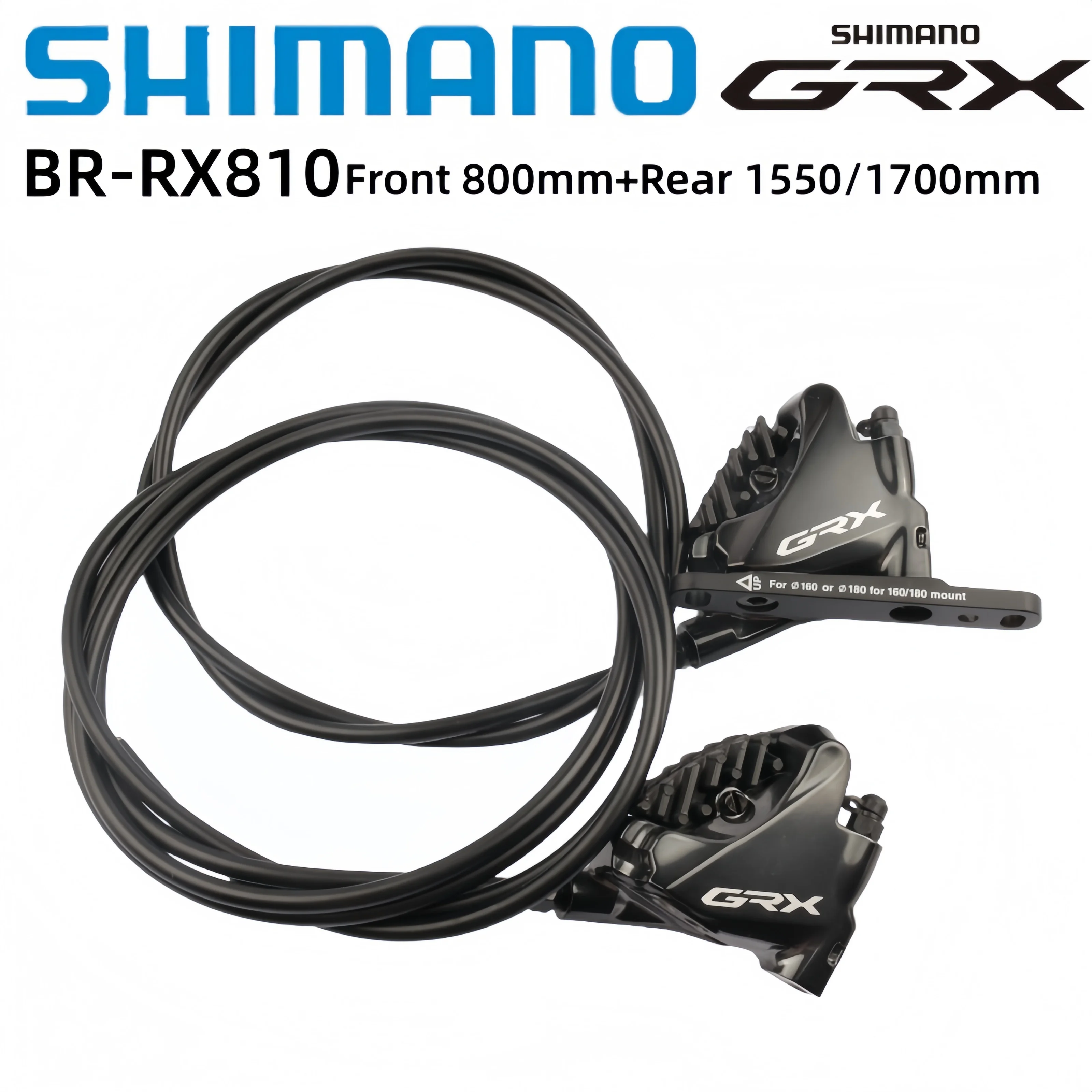 

Тормозной суппорт серии Shimano GRX BR-RX810, передний 800 мм + задний гидравлический дисковый тормоз 1550 мм/1700 мм для шоссейного велосипеда, оригинальный Shimano