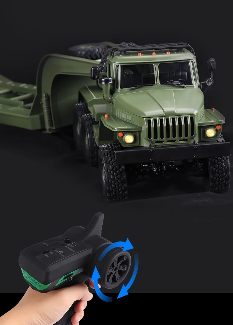 WPL B36 B36-2 B36-3 6WD RC Car 1:16 Full Scale Military Transport Vehicle Model Six Wheel Drive Climbing Off-Road RC Truck Toys