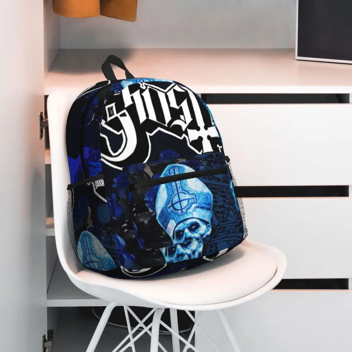 Rock Band Ghost BC Student Backpack School Bag Hiking Travel Daypack for Men Women Bookbag Shoulder Bags