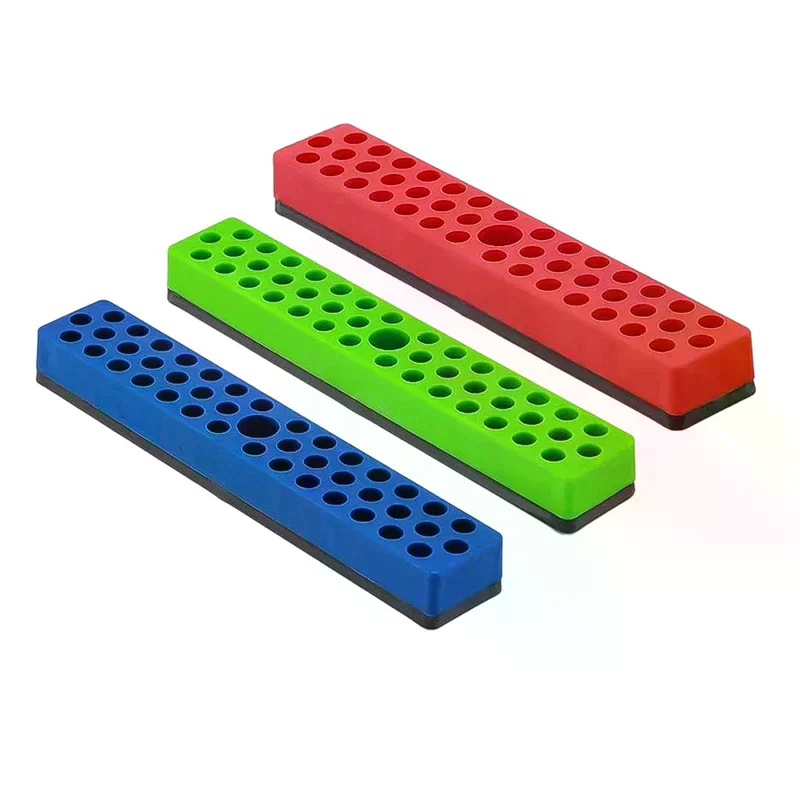 

43 Holes Magnetic Hex Bit Holder Organizer For 1/4inch Screwdriver Bit Storage Organizer Toolboxes Drill Bit Storage Box
