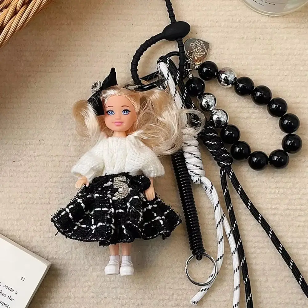 أزياء مزدوجة ذيل حصان المفاتيح الحلو Ins حقيبة قلادة لطيف فستان عبق دمية