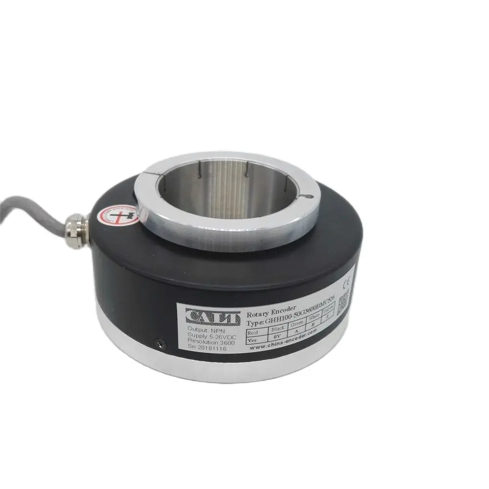 High Resolution 10000 Pulse NPN Output Hollow Shaft Rotary Encoder GHH100-40G10000BMC526