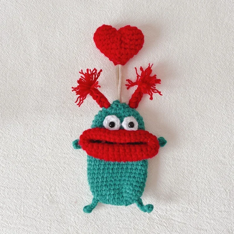 小物 sillage Knitted Keychains Funny Crochet Keychain Knitting Key Holder Sausage Mouth Woven