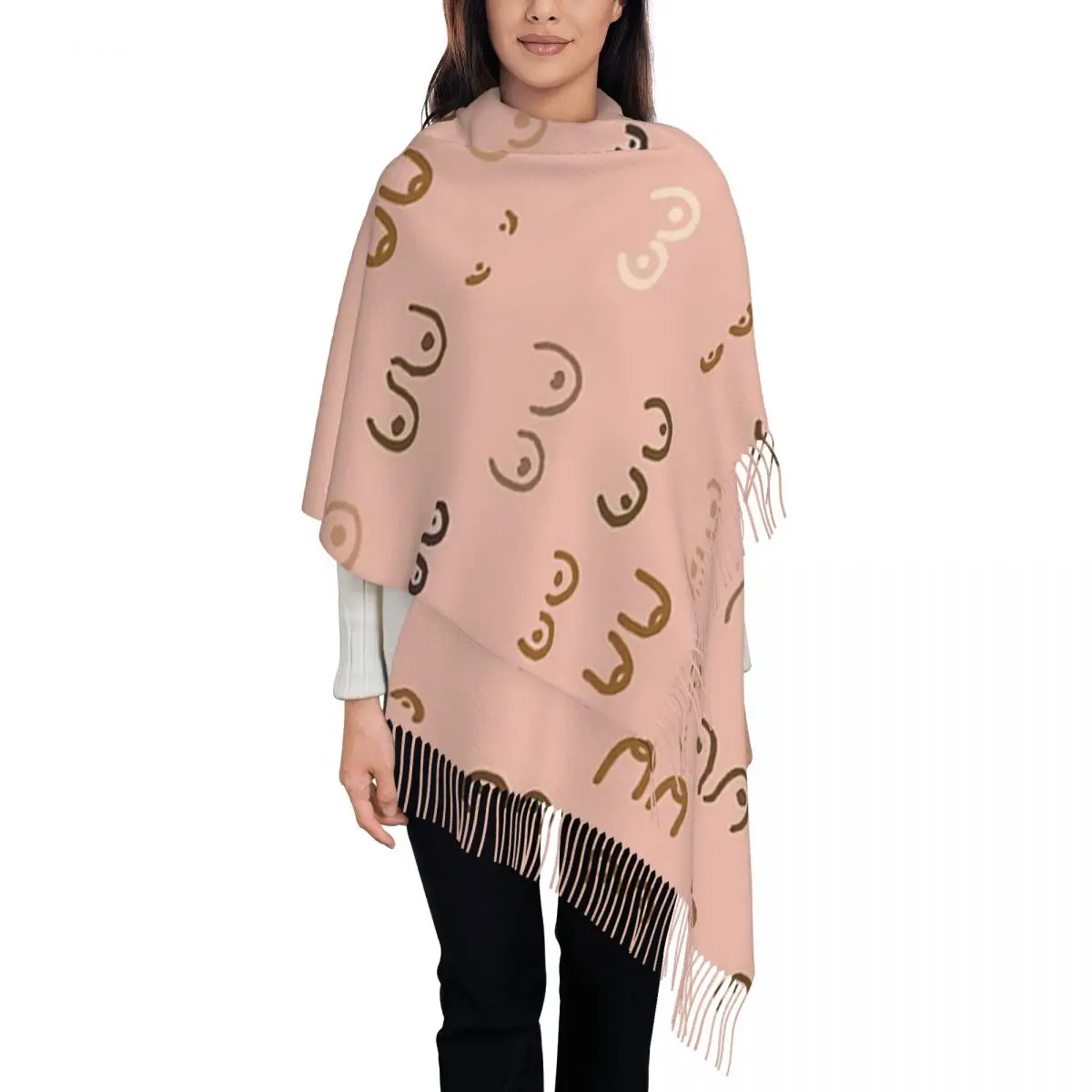 

Btw Your Boobs Are Perfect Scarf Tassel Scarves Women Soft Warm Shawls and Wraps Long Fall Winter Shawl Wrap