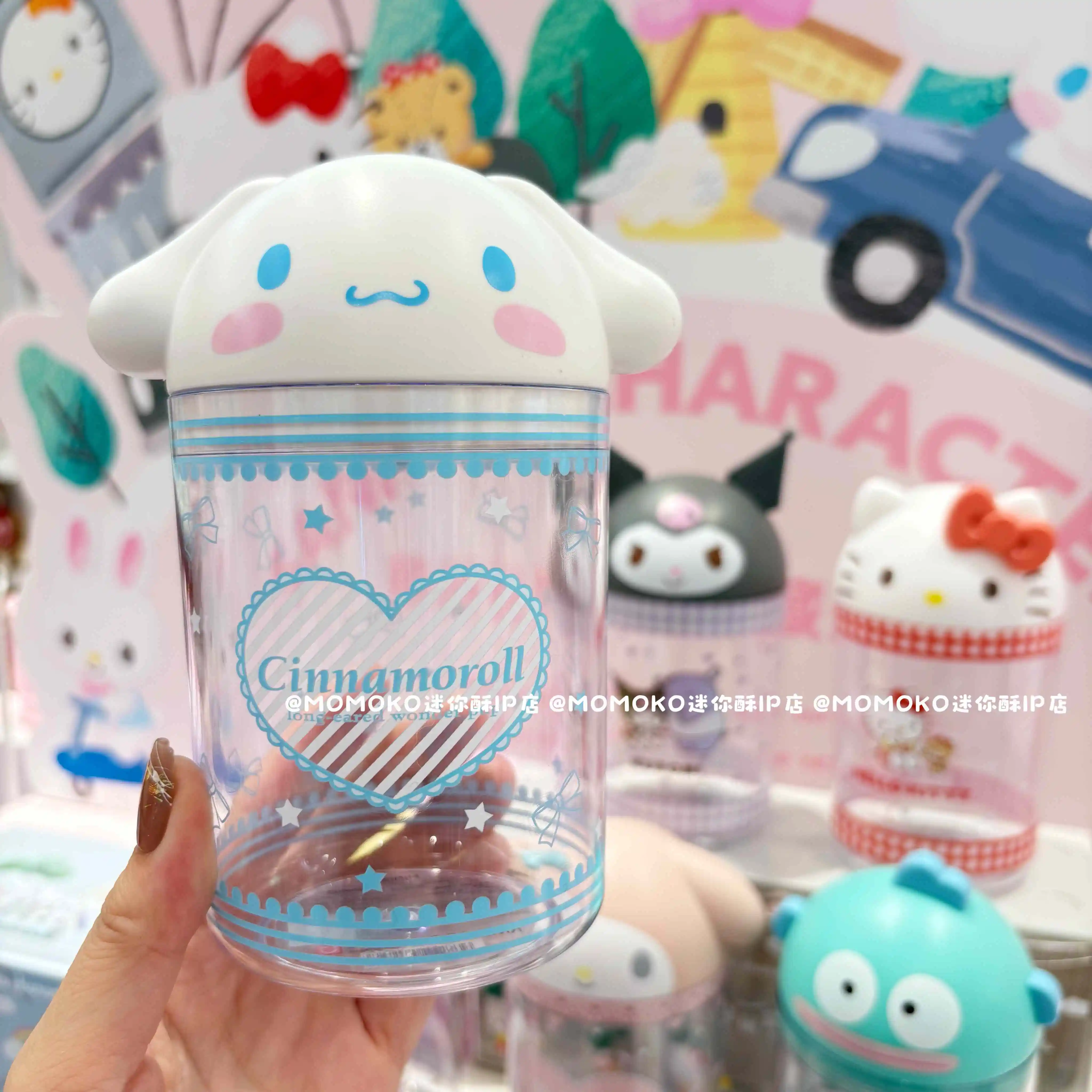 Anime Sanrio Hello Kitty Melody Mini Flip Cover Pen Holder Cute Desktop Storage Tube Small Sundries Organizer Box for Students