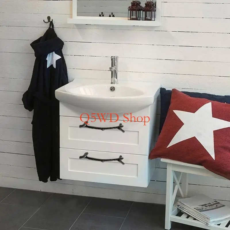 Q5WD Vintage Tree Branch Tay cầm Tủ quần áo Knob tủ kéo Tấm tủ kéo