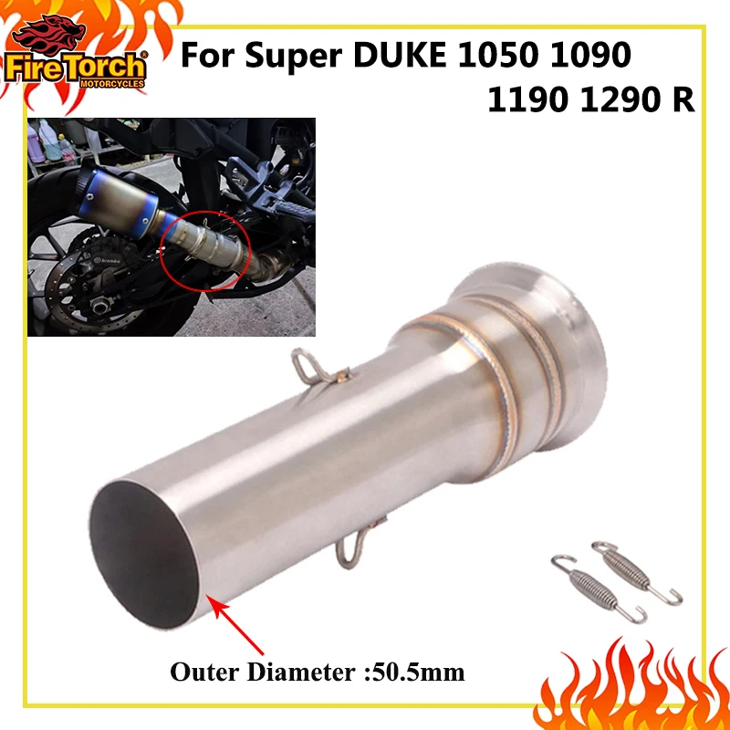 Slip-On-Auspuff für Super DUKE 1050 1090 1190 1290 R KTM Motorrad, Titanlegierung, Modifiziertes Verbindungsrohr
