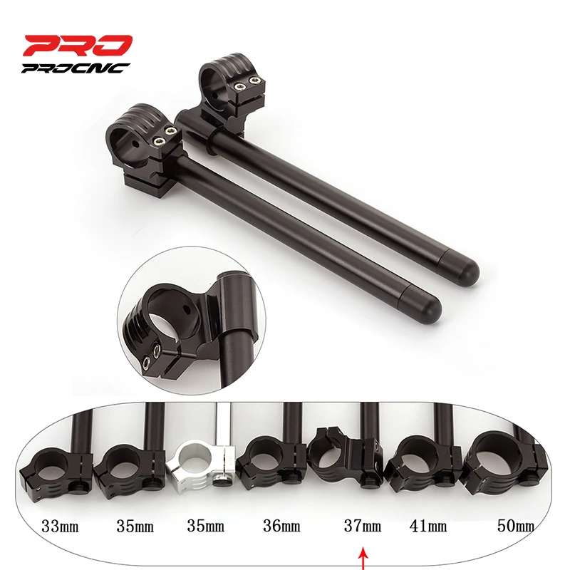 

2026 Rised Motorcycle Handlebar Clip-Ons Fork CNC Aluminum Handle Bars Clip ons For Universal 7/8"22mm Handlebar Motorbike