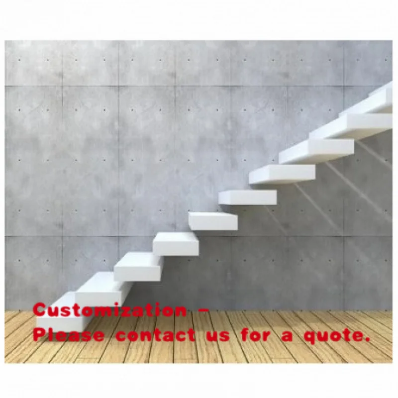 custom.Straight Wood Stairs Modern Floating Staircase Indoor Prefab Stairs