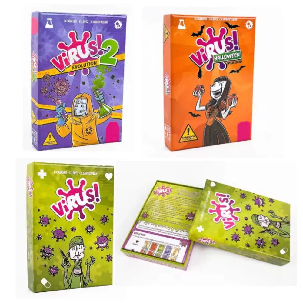 لعبة فيروس 1 2 3 اللوحية: اللعبة النهائية والممتعة للحفلات العائلية باللغة الإسبانية والإنجليزية