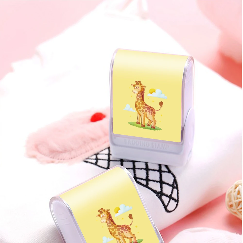 Cartoon Deer Custom Name Stamp For Clothing Personalise For Student Clothes Chapter children's   Kawaii Name Sticker Gift