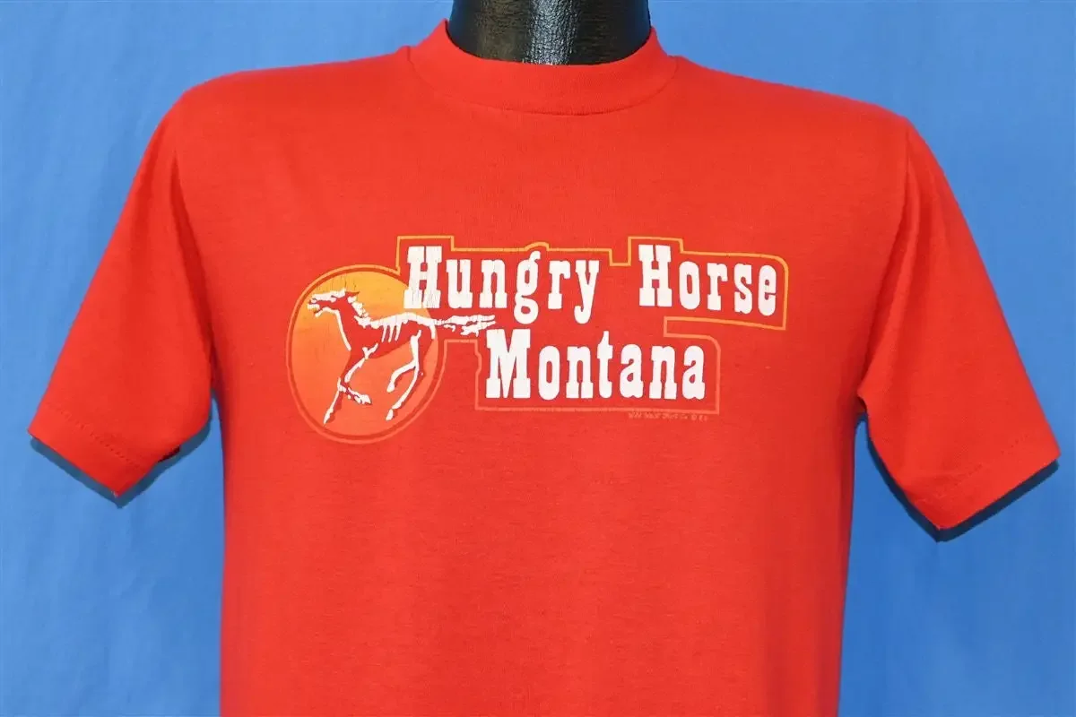80s Hungry Horse Montana Souvenir Glacier National Park Gateway Town T Shirt Medium