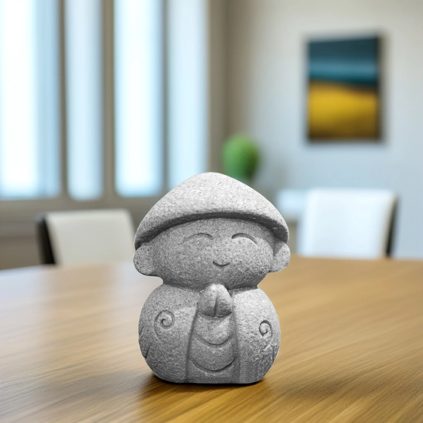 

Creative Stone Maitreya Buddha Decoration Durable Small Buddha Ornament For Office Tea Table Craft Adornment Stone Decor Garden