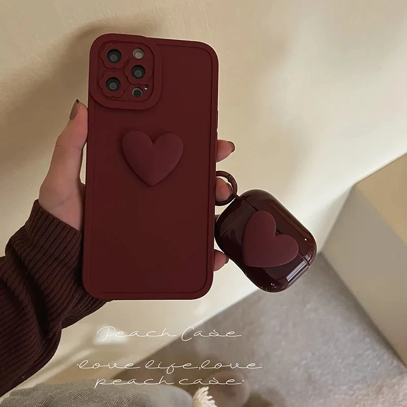 Dla Airpods 3 etui Cute Heart Clear etui na słuchawki Apple Airpod Pro 2nd Wireless Bluetooth silikonowe etui Airpods1 2