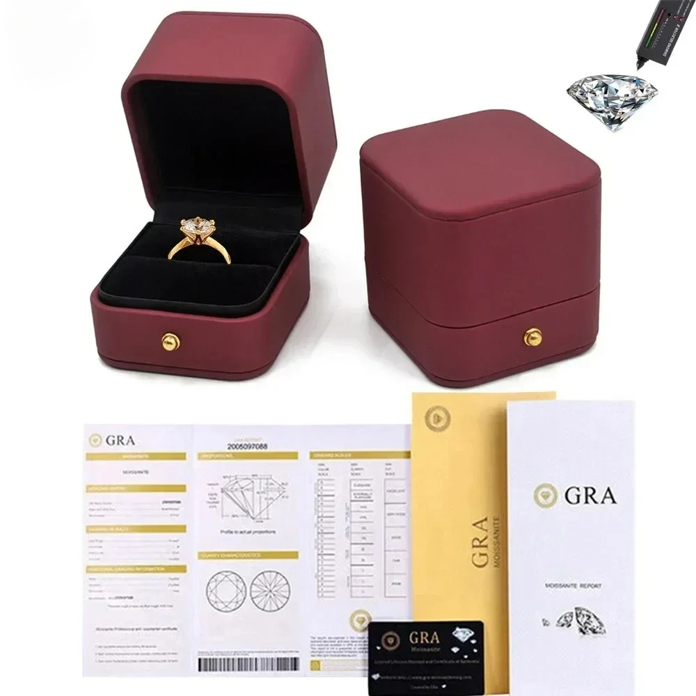 

Angel Bola Gold / Silver Six Claw Moissanite Wedding Ring Women Birthday Anniversary Fashion Jewelry Wholesale