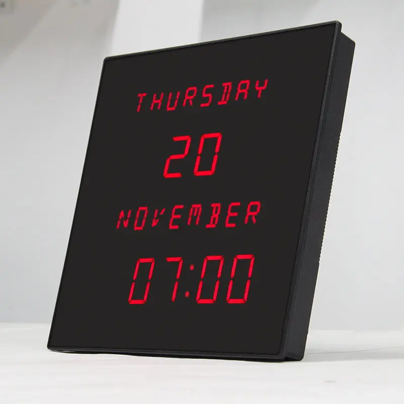 

CP038 Modern Perpetual Date Time Display LED Big Screen Calendar Clocks for Elderly