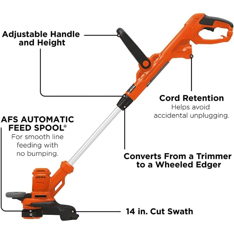 Cordas elétrica aparador com alimentação automática, 6,5 Amp, 14 ", BEST510