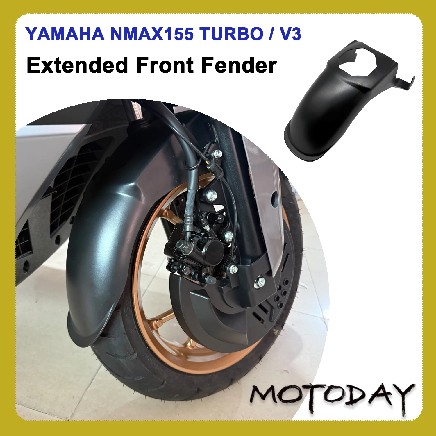 

For YAMAHA NMAX155 TURBO/V3 Neo 2021-2025 Extended Front Fender No Modification Fit, Universal TechMAX & All Models nmax v3 2025