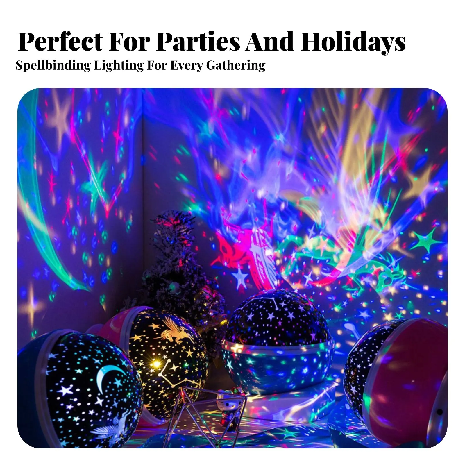 Galaxy Projection Device Celestial Nightscape Effect Night Light Colorful Projection Gift Suggestion for Girls, Children