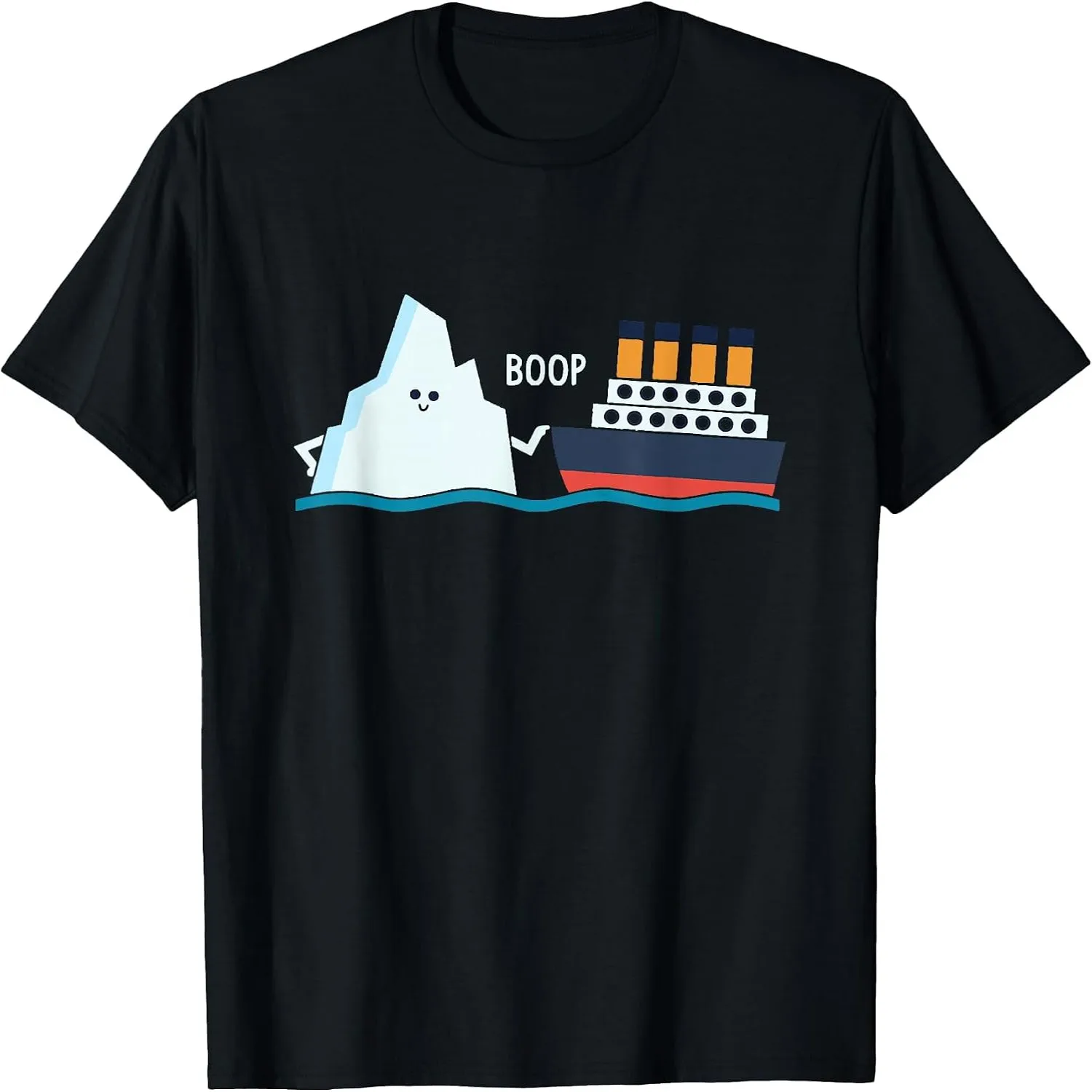 Titanic Funny Titanic and Iceberg Boop Parody for Boys Girls T-Shirt graphic tee, men’s, women’s, halloween shirt,