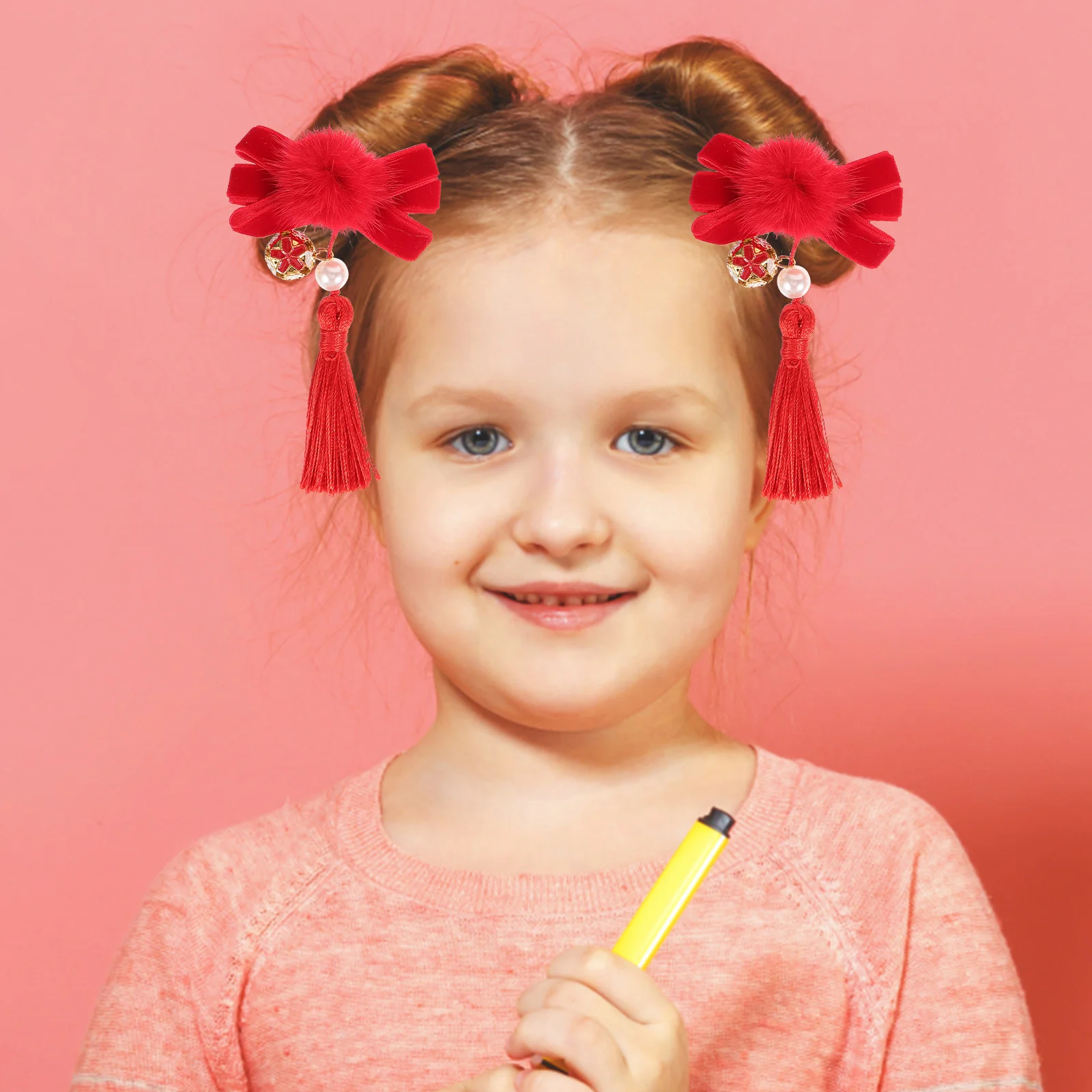 

2 шт., заколка для волос с бантом, заколки для волос с кисточками, аксессуары для волос для женщин, девочек-подростков, свадебные, дня рождения, заколки с бантом для девочек