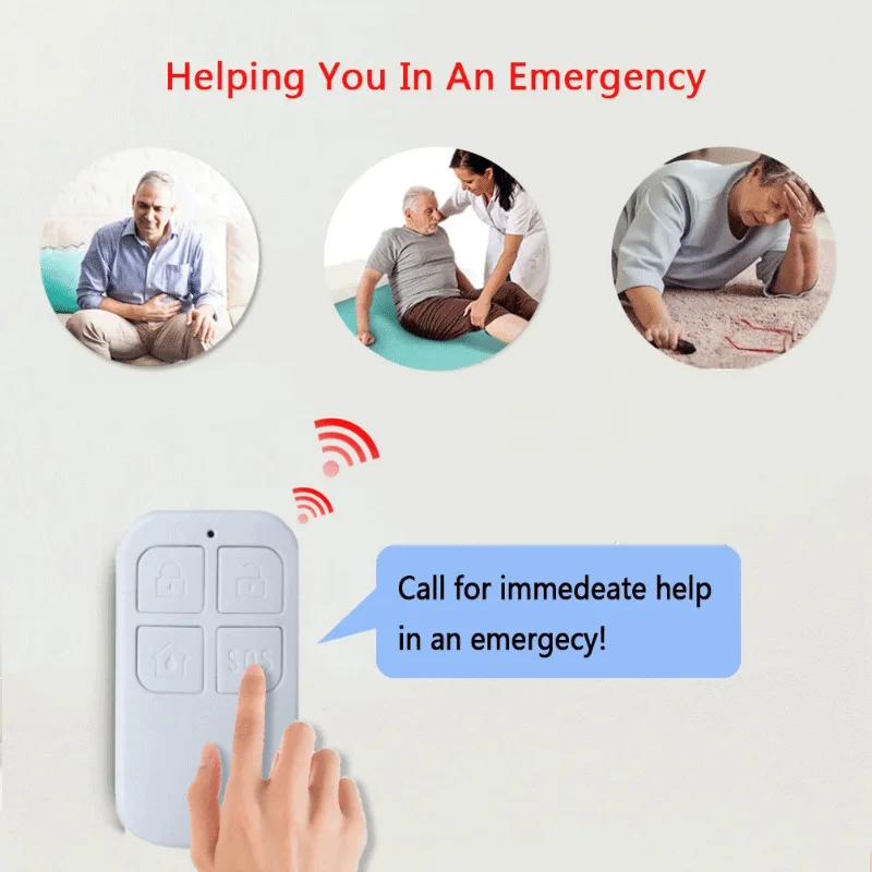 Smartrol High Quality Wireless Remote Control for Home Security Systems Alarm Support Wholesale Price White 433Mhz RC Item