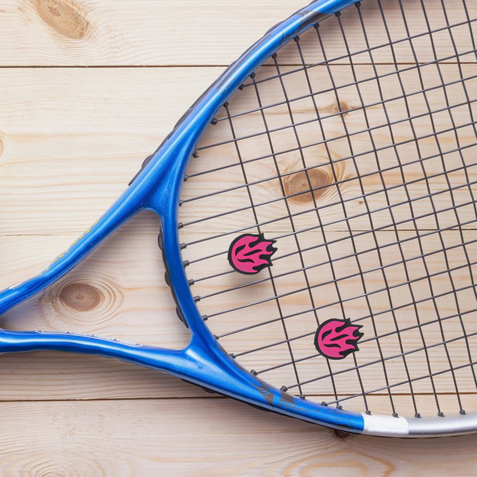 6Pcs Flame Pattern Tennis Racket Dampener Soft Silicone Vibration Absorber Shockproof Anti-Vibration Damper for Tennis Racquet