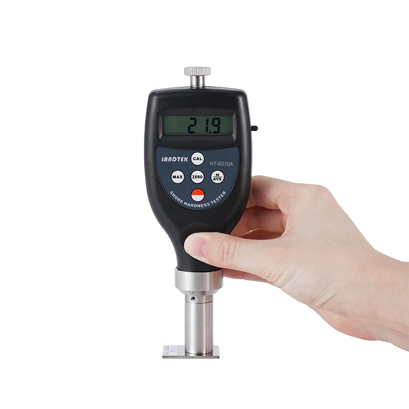 Portable Shore Hardness Tester HT-6510A Rubber Hardness Tester 20A~90A Soft Plastic Leather Plastic Hardness Tester R0.79 Cone