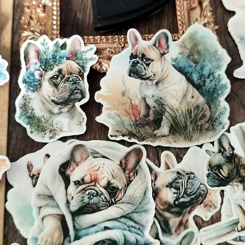 Cute Cartoon French Bulldog  Stickers for Journals, Notebooks and Scrapbooks - Waterproof and Diary and Planner  stationery