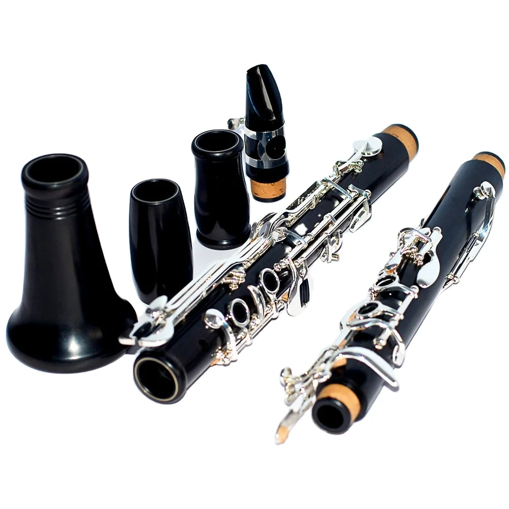 High Quality 18Keys Klarinette Clarinet Ebony Wood With Silver-Plated G Tone 18Keys