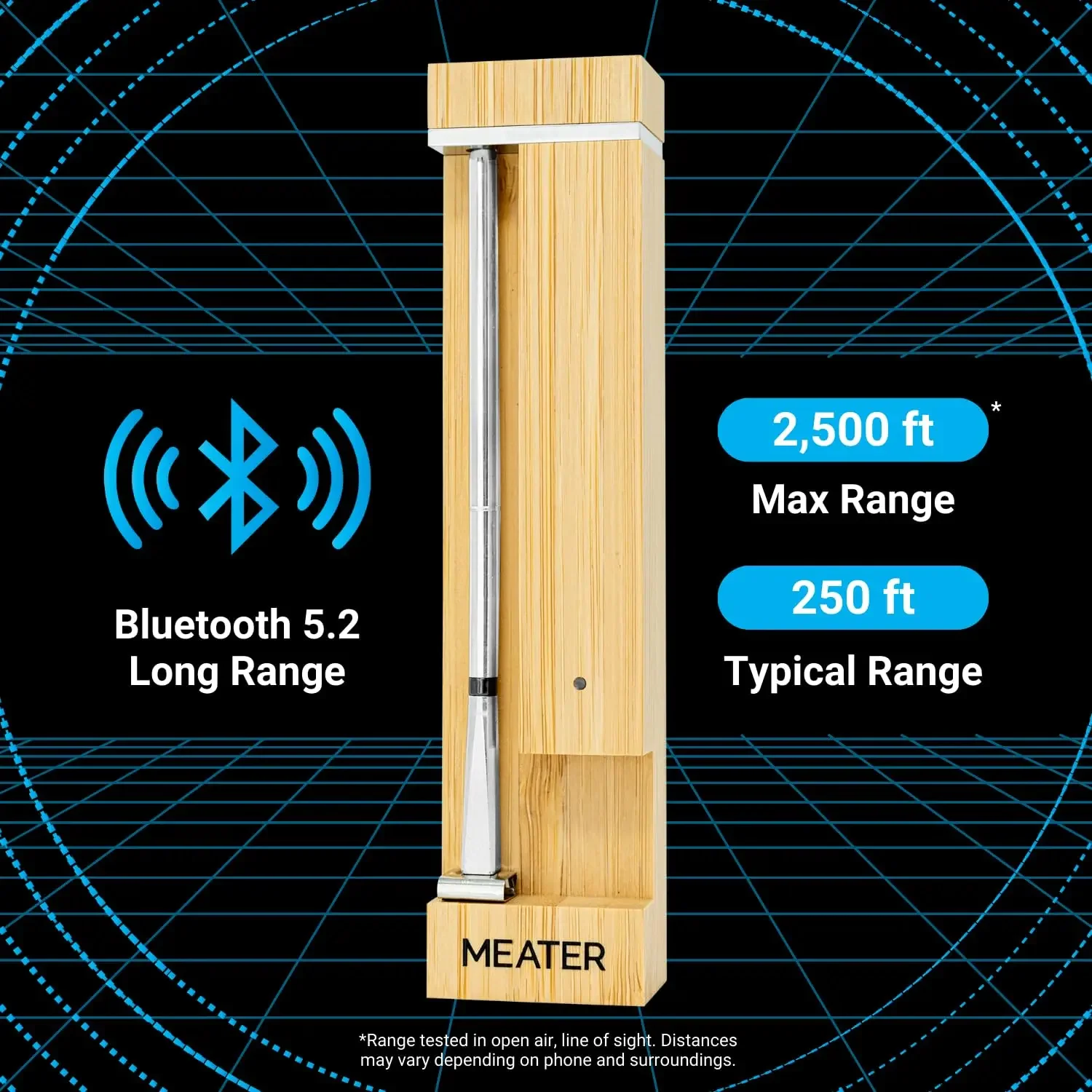 2 Plus: Wireless Bluetooth Smart Meat Thermometer |1000°F Open Flame Grilling |Extra Long Range | Multi Sensors | Certi