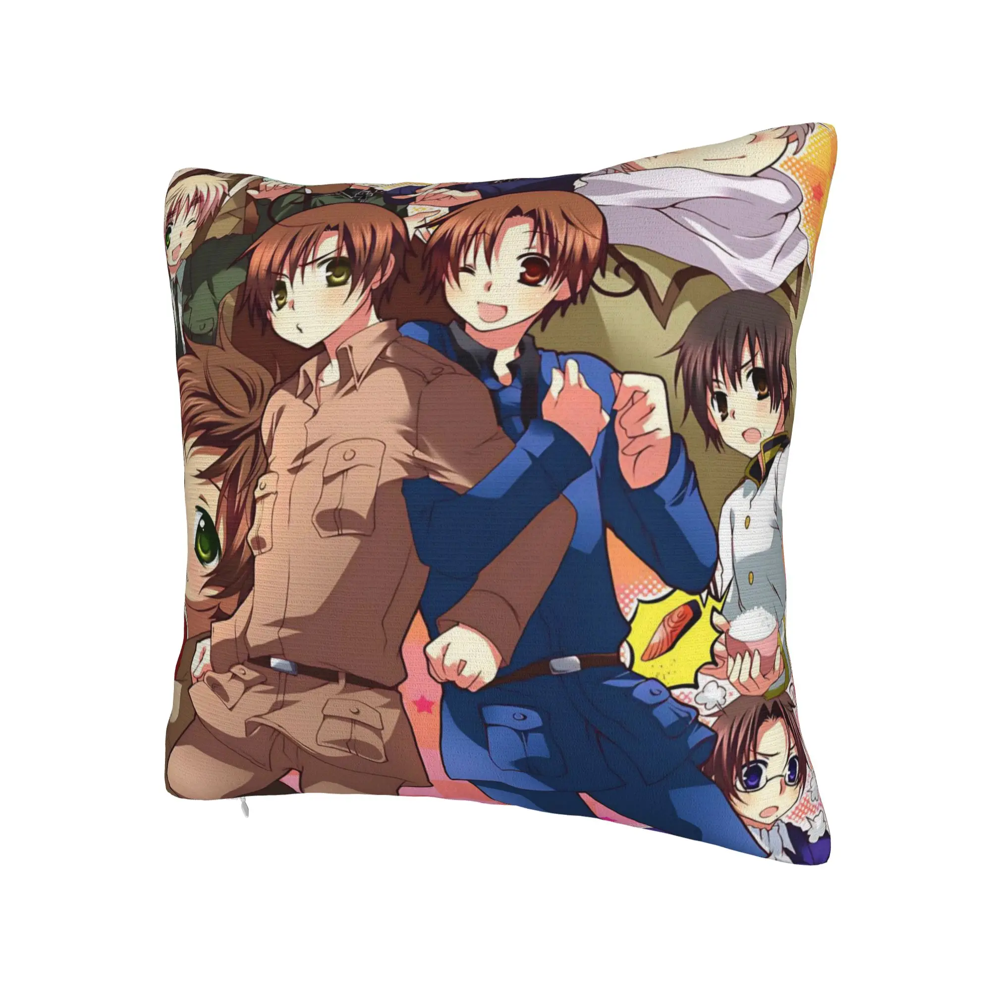 Decorative Pillow Covers Hetalias Axis Powers Merch Chair  Pillow Case Cover Zippered Multiple Sizes