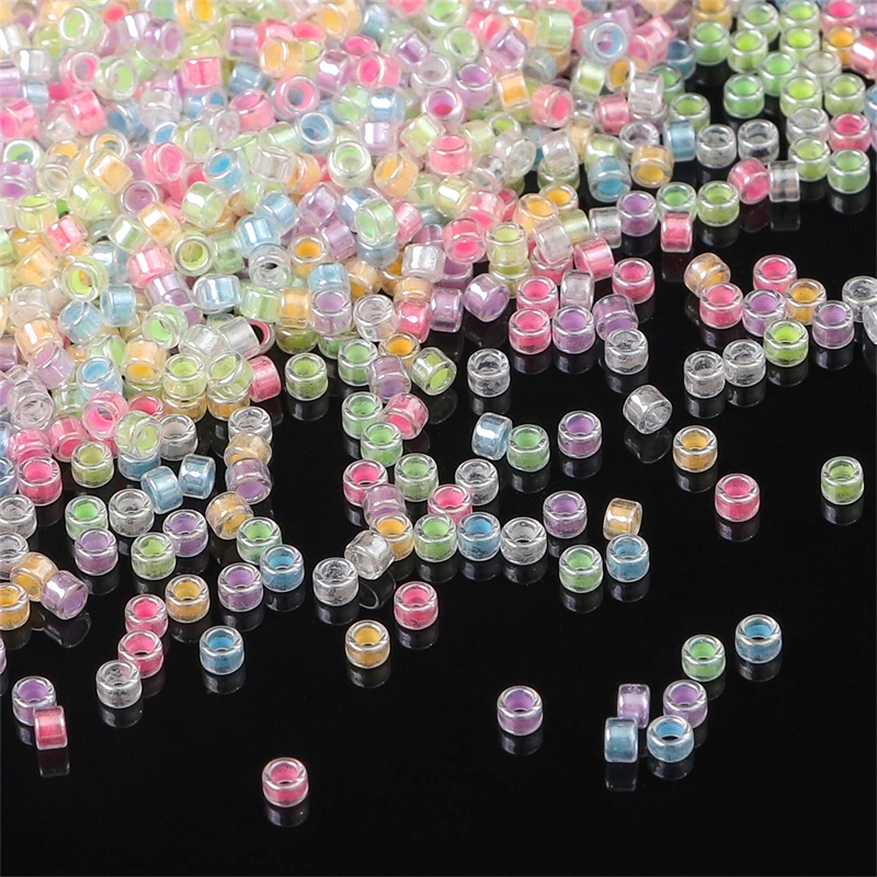 New 10g 700pcs 2.5mm Glass Seed Beads Luminous Glow In The Dark 1mm Hole For Jewelry Making DIY Bracelet Necklace Craft Beads