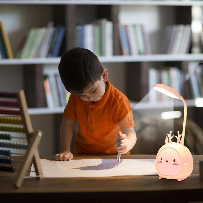 Animal Night Light 3 Modes Deer Shape Cute Lights For Bedroom Eye Protection LED Children's Bedside Night Light Student Learning
