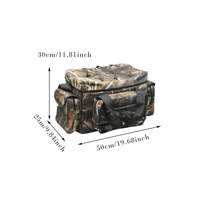 Fishing Gear Bag Tackle Outdoor Sling Crossbody Bag For Fishing Nylon Fabric Shoulder Fishing Organizer For Fishing Rods Hooks