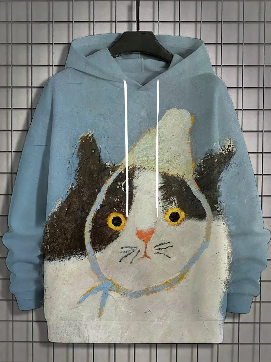 

Осень и зима, новая мужская толстовка с 3D принтом всего тела, японская черная толстовка с котом, унисекс, повседневная модная мужская толстовка с капюшоном, уличные мужские топы