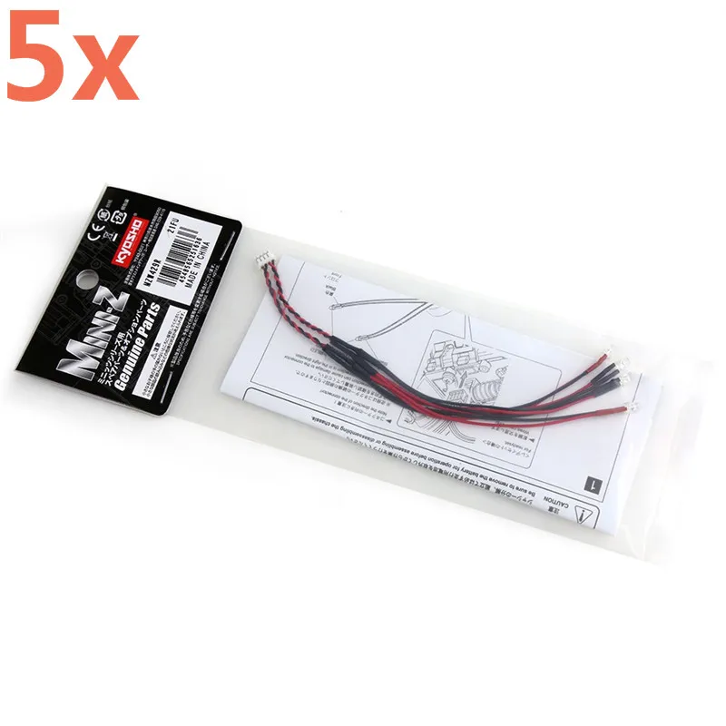 5Pcs Kyosho RC Car Mini-Z Sports AWD MA020 Mr03 FWD RWD Dedicated Sport LED Light Lamp Clear&Red MZW429R