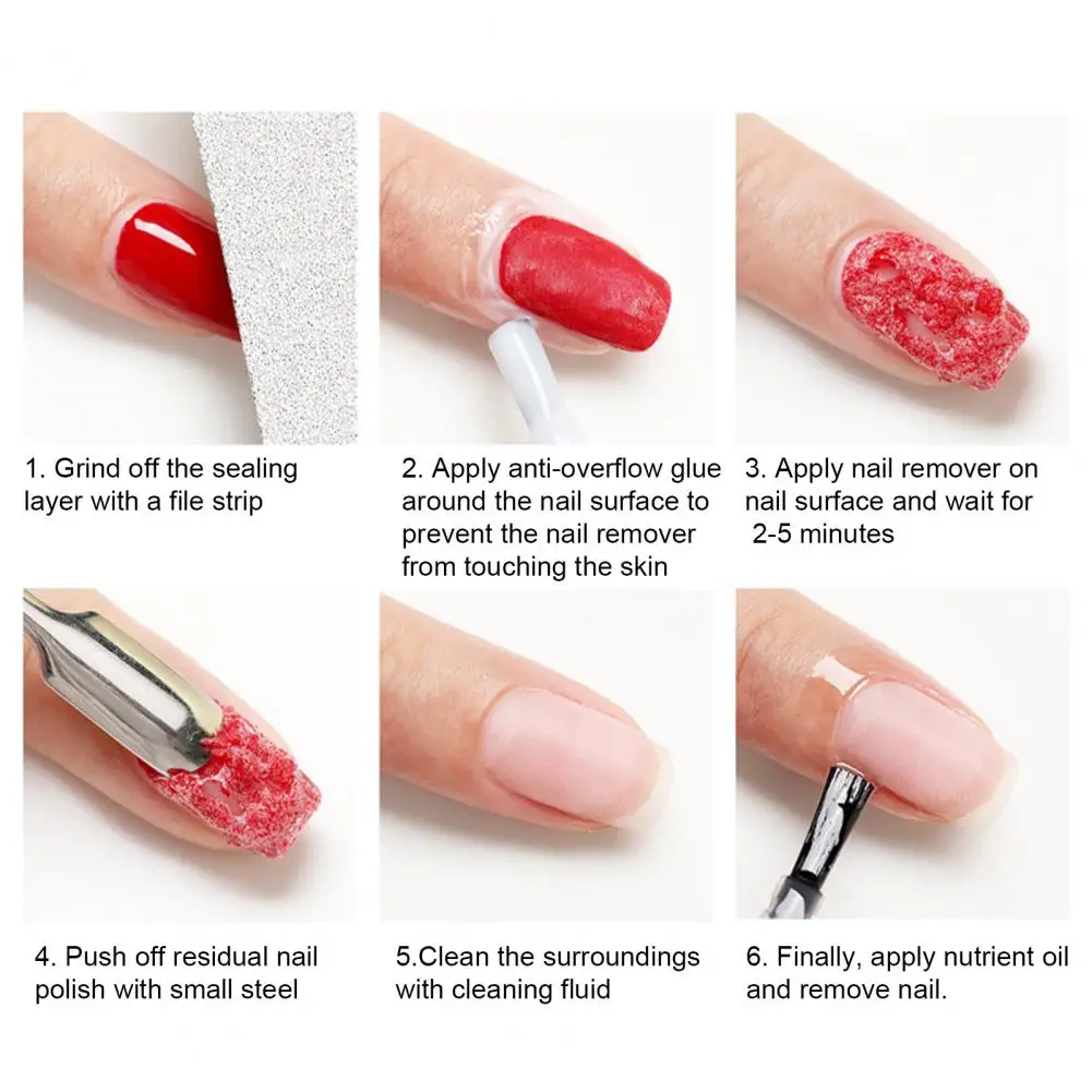 Practical Semi-Permanent Polish Nail Cleaner Nail Removal Solution Safe Ingredient  Nail Gel Removal