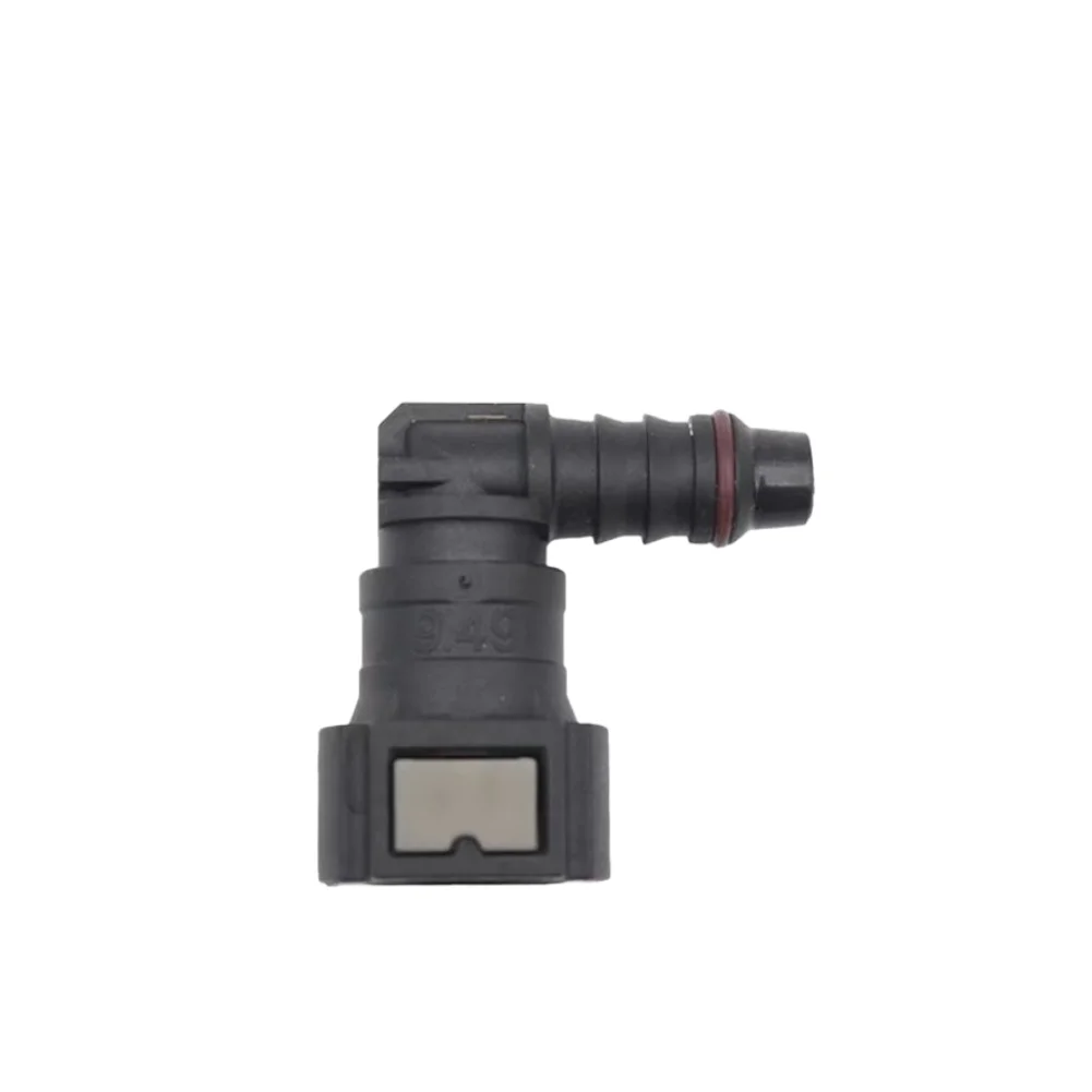 Quick Disconnect Fuel Line Hose Connector with Elbow and Male Ends for 5/16 (8mm) and 1/4 (6.35mm) Tubing Compatibility