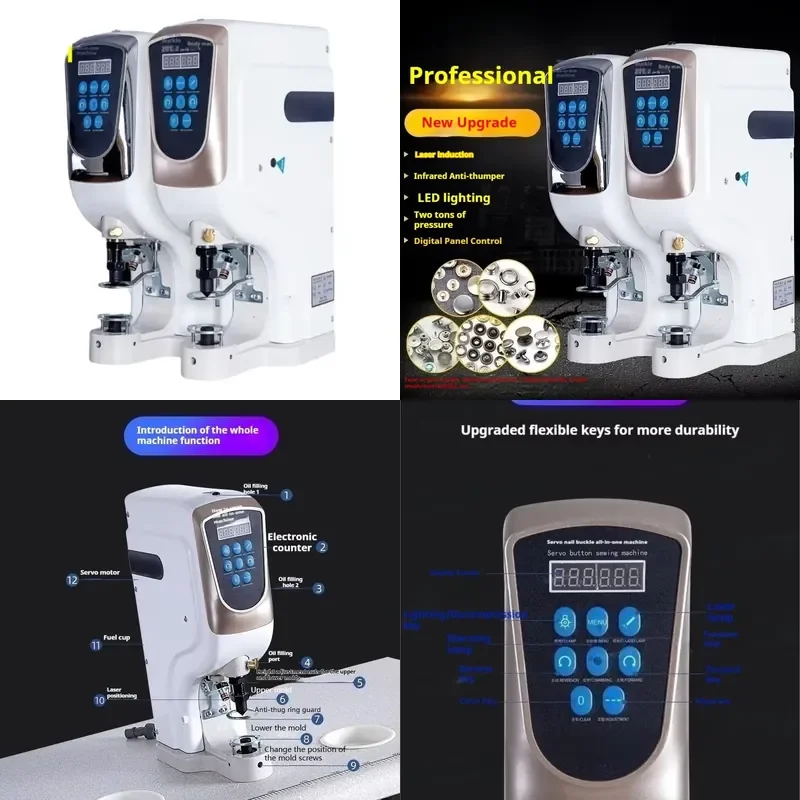 The new 818 fully automatic button-punching machine button-punching machine four-piece buckle nail buckle equipment