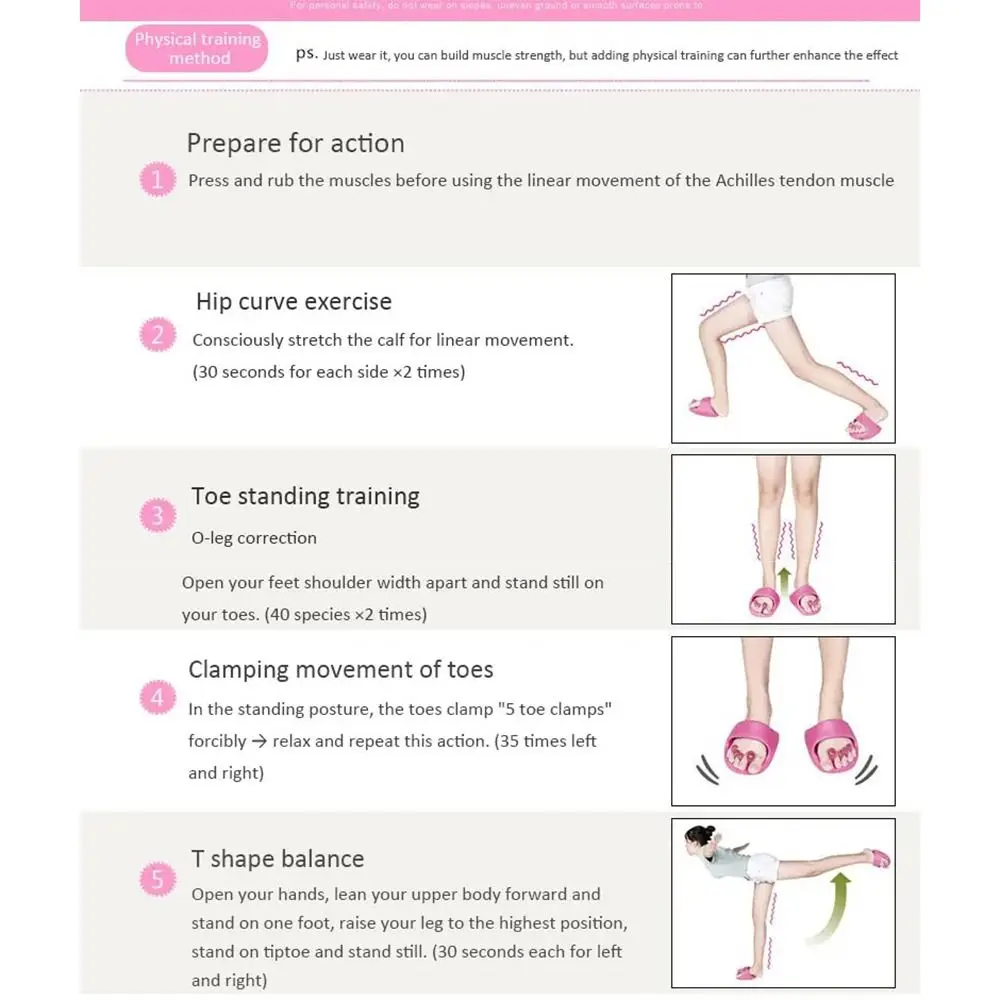 Arch Support Bone Corrective Foot Massager Eva Material Thick-Soled Calf Strengthener Lightweight Weight Loss Massage Slippers