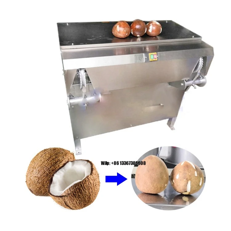Machine à éplucher les coquilles dures de noix de coco, éplucheur de brun de noix de coco