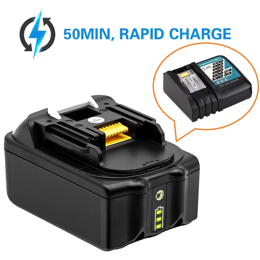 

18V Rechargeable Battery With Indicator 4.0/5.0/6.0Ah Lithium-ion Battery For Makita Power Tool BL1850 BL1860 BL1830 LXT400