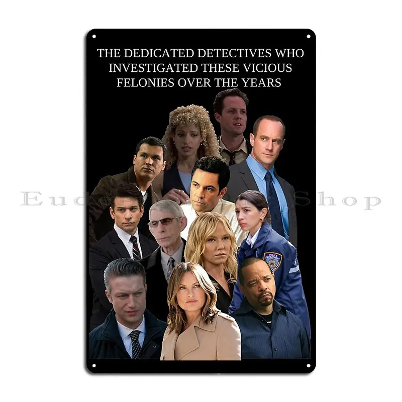 Svu Dedicated Detectives Metal Plaque Printed Create Club Bar Designing Wall Plaque Tin Sign Poster