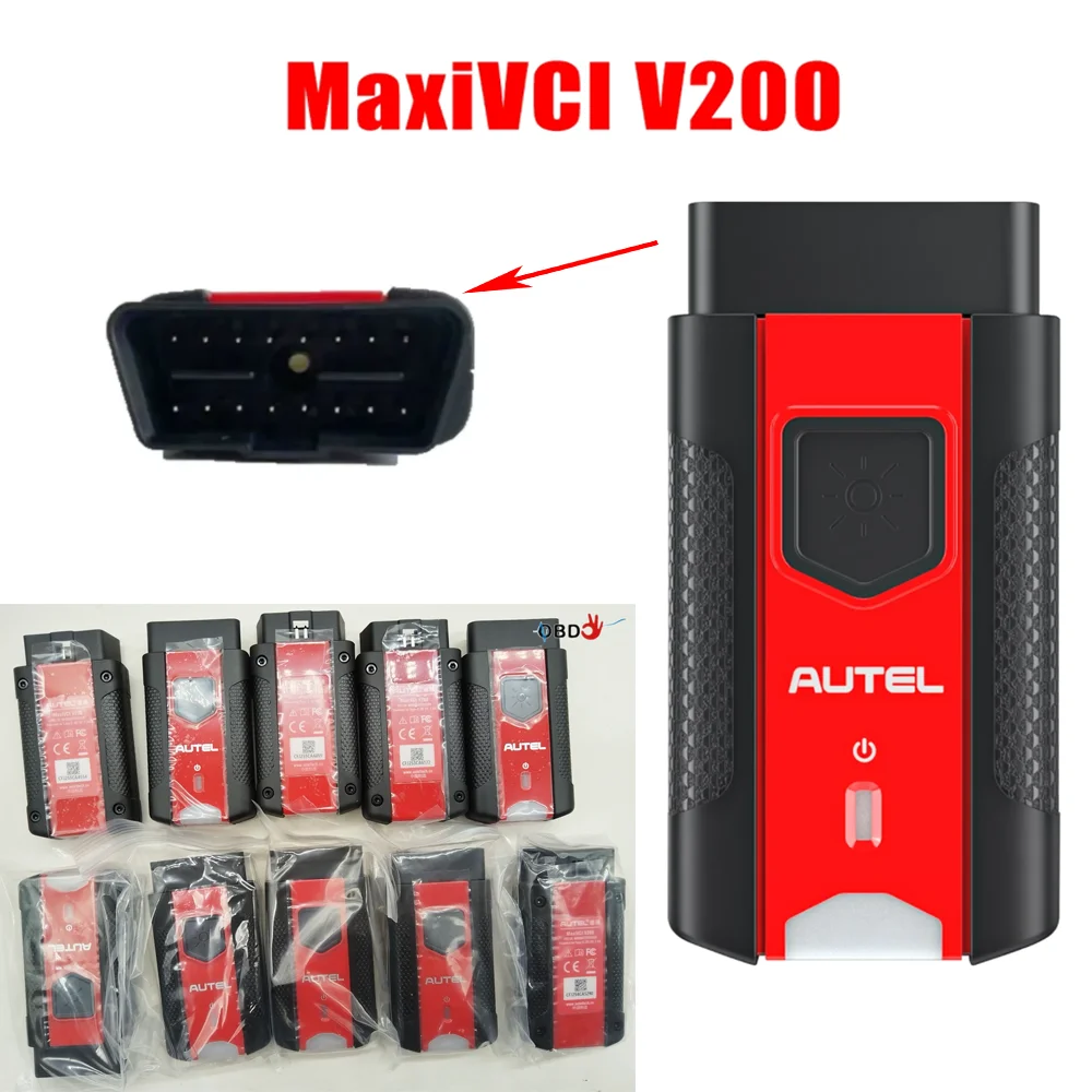 

Autel MaxiVCI V200 Blue-tooth Interface OBD2 Support CAN FD Used with KM100/ MS906Pro TS ITS600K KM100 BT609 BT608 ITS600 DoIP