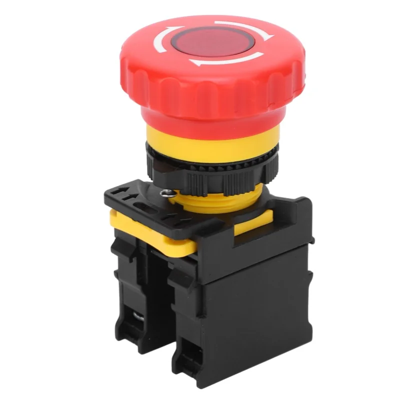 

Emergency Stop Button Rotary Switch Manual Tools Industrial Hardware Red 10A 600V
