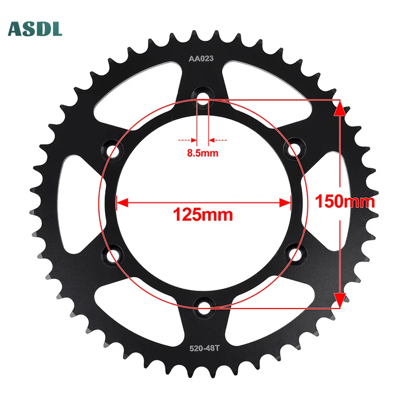 520 Rear 48T Front 13T Sprocket Moto Gear Wheel For KT/M 125 Enduro EXC LC2 150EXC 250 SX XC XCW-F 450 SX-F XC-F 500 EXC-F XCF-W