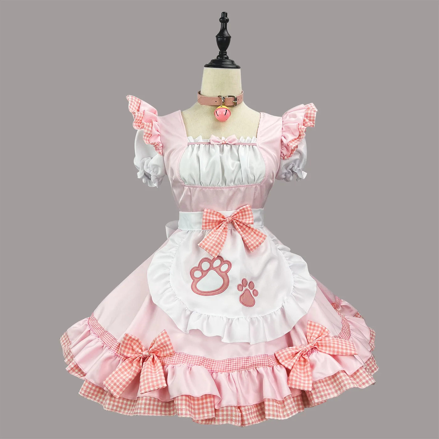 Lolita Cat Girl Maid Cosplay Costumes, Tablier de femme de chambre classique, Tenues Anime, Noir, Blanc, Rose, Robe de soirée mignonne, Grande taille